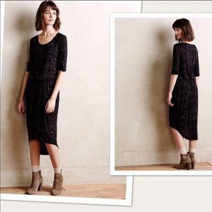 Anthropologie Everleigh Blouson Black/Grey Dress